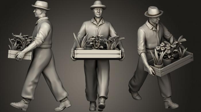 نموذج ثلاثي الأبعاد لآلة CNC تماثيل الناس رجل الشكل 18